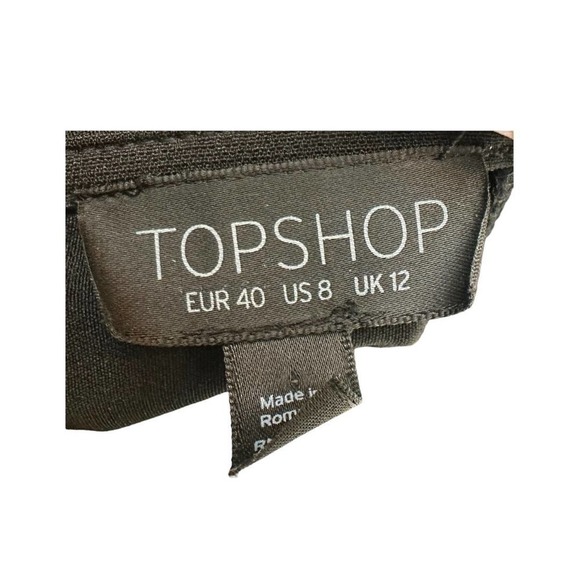 TOPSHOP Spaghetti Strap Cut Out Little Black Mini Dress - Picture 3 of 5